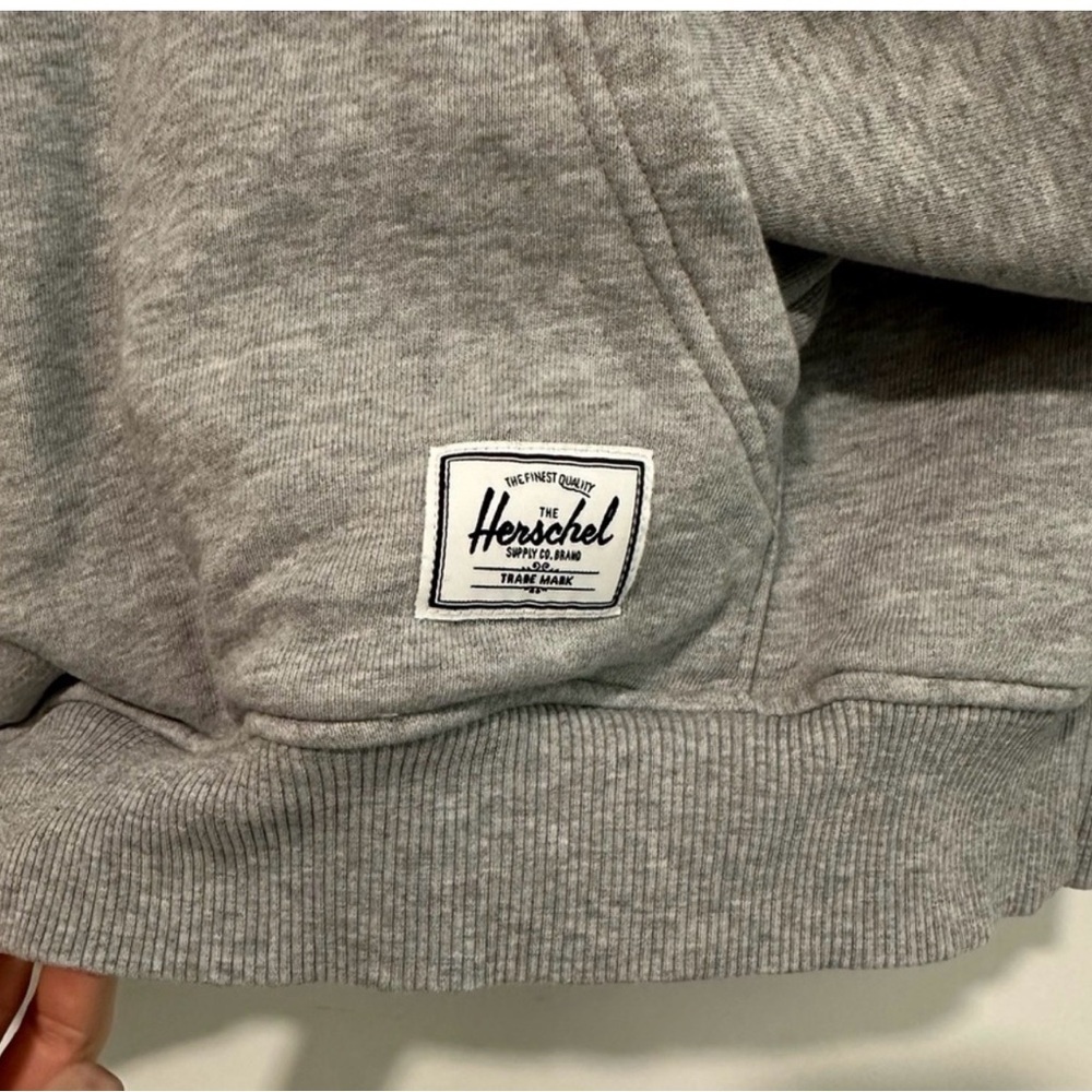 Herschel Supply Co Grey Hoodie Large Classic Pullover Unisex - Picture 11 of 12